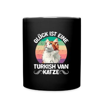 Turkish Van HAPPINESS IS A TURKISH VAN CAT - Full Colour Mug - black - Front
