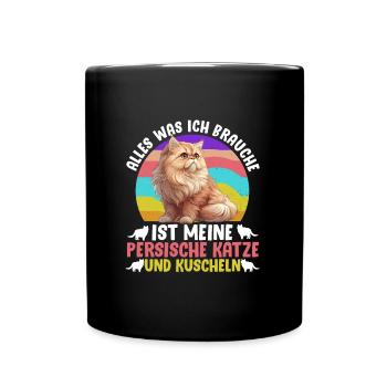 Persan TOUT CE DONT J’AI BESOIN, C’EST DE MON CHAT PERSAN - Mug uni - noir - Devant