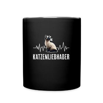 Siamesen KATZENLIEBHABER Siamkatzen Besitzer - Tasse einfarbig - Schwarz - Vorne