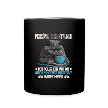 British Shorthair PERSONAL STALKER Drôle - Mug uni - noir - Devant