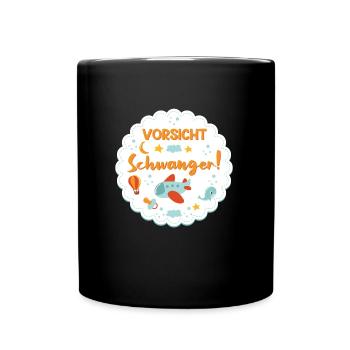 Pregnancy BE PREGNANT! Funny baby - Full Colour Mug - black - Front