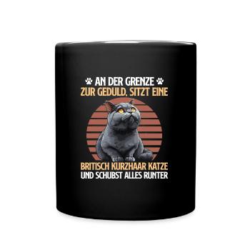 British Shorthair À LA LIMITE DE LA PATIENCE Drôle - Mug uni - noir - Devant