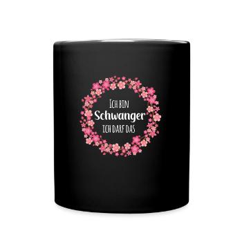 Future mother: AM PREGNANT, CAN DO THAT! Funny - Full Colour Mug - black - Front