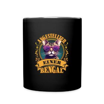 Bengal Cats Propriétaire Drôle EMPLOYÉ UN - Mug uni - noir - Devant