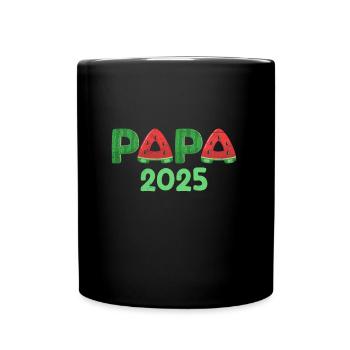 PAPA 2025 Father-to-be Soon Dad Funny - Full Colour Mug - black - Front
