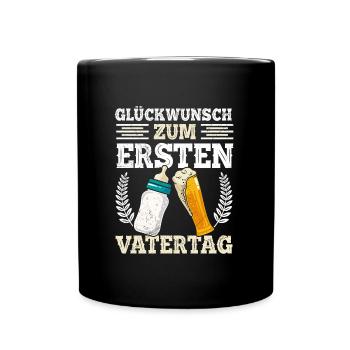 FÉLICITATIONS POUR LA PREMIÈRE FÊTE DES PÈRES - Mug uni - noir - Devant