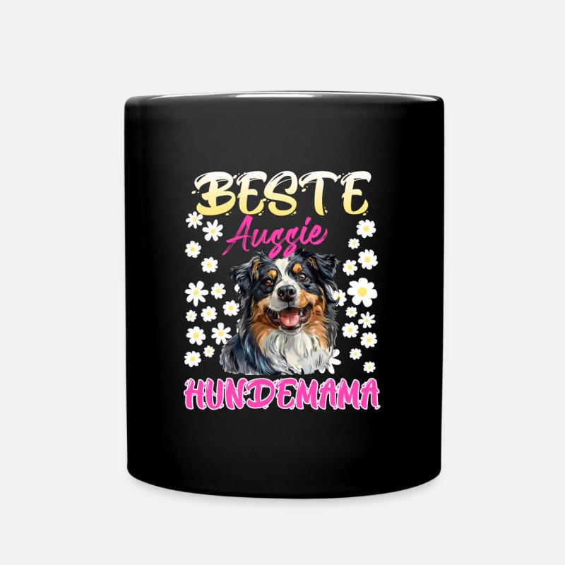 Berger australien MEILLEURE MAMAN CHIEN AUSTRALIEN - Mug uni - noir