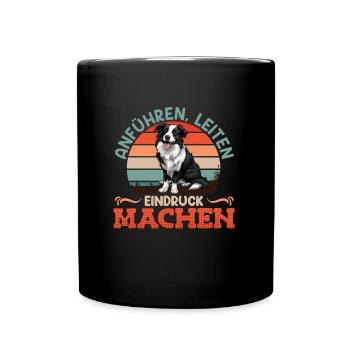 Border Collie GUIDE PRINCIPAL FAITES IMPRESSION - Mug uni - noir - Devant