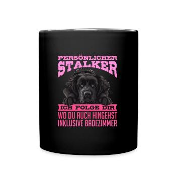 Newfoundland PERSONAL STALKER FOLLOW YOU - Full Colour Mug - black - Front