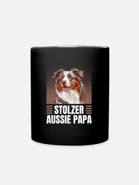 Australian Shepherd STOLZER AUSSIE PAPA - Tasse einfarbig - Schwarz