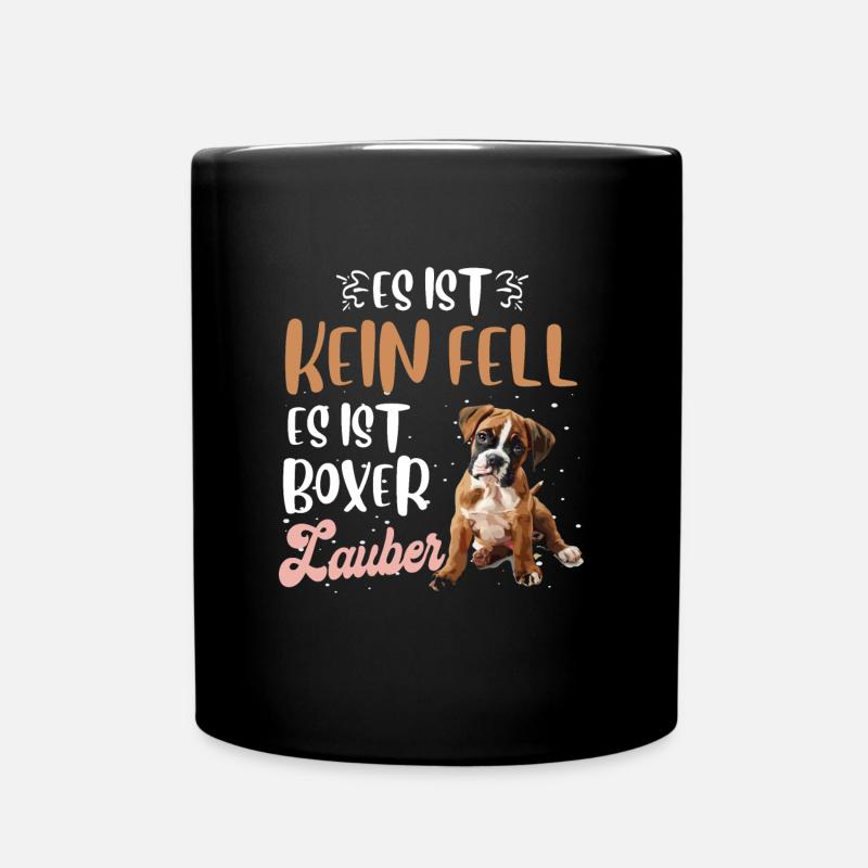 Maman chien PAS DE POILS DE CHIEN C’EST LA MAGIE DU BOXER - Mug uni - noir