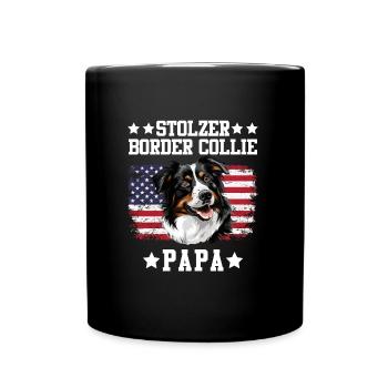 Border Collie FIER PAPA D’UN BORDER COLLIE - Mug uni - noir - Devant