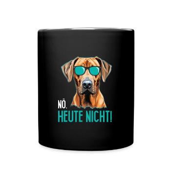 Rhodesian Ridgeback NÖ HEUTE NICHT Glacière - Mug uni - noir - Devant