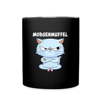 Chats persans drôle MORNING POUCH Chat propriétaire - Mug uni - noir - Devant