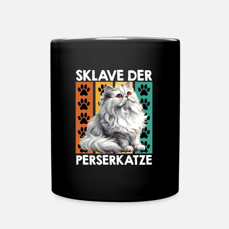 Katzenbesitzer SKLAVE DER PERSERKATZE Lustiges - Tasse einfarbig - Schwarz