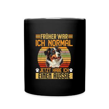 Berger australien AUTREFOIS NORMAL MAINTENANT AUSTRALIEN - Mug uni - noir - Devant