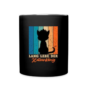 Siamese Cats LONG LIVE THE CAT KING Siamese Cats - Full Colour Mug - black - Front