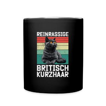 Britisch Kurzhaar Papa REINRASSIGE BRITISCH - Tasse einfarbig - Schwarz - Vorne