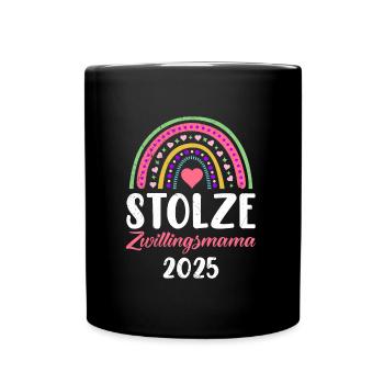 Twin Mom PROUD TWIN MOM 2025 - Full Colour Mug - black - Front