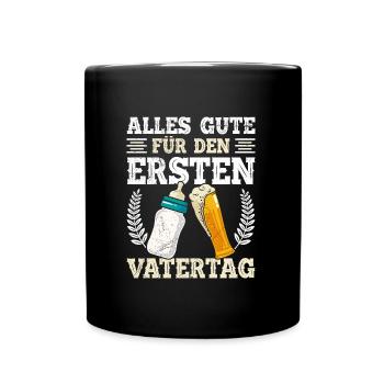 BONNE PREMIÈRE FÊTE DES PÈRES 2025 Papa - Mug uni - noir - Devant