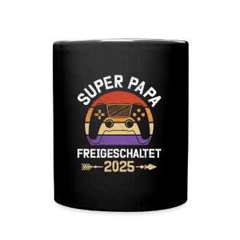Dad-to-be SUPER DAD UNLOCKED - Full Colour Mug - black - Front