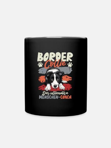 BORDER COLLIE THE ULTIMATE HUMAN COACH Funny - Full Colour Mug - black