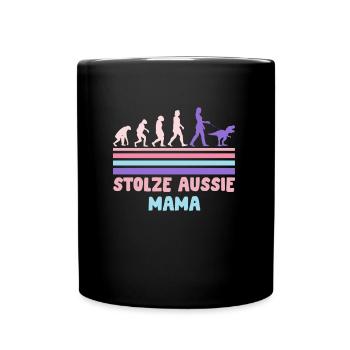 Chien Maman PROUD AUSSIE MOM Berger Australien - Mug uni - noir - Devant
