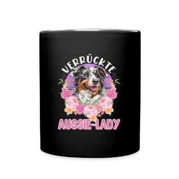 Berger Australien CRAZY AUSSIE LADY Fleurs - Mug uni - noir - Devant