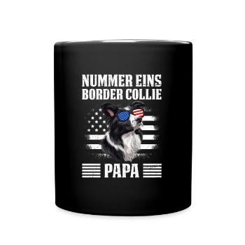 Border Collie NUMBER ONE BORDER COLLIE DAD - Full Colour Mug - black - Front