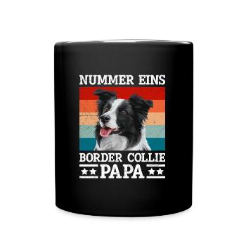 Border Collie NUMBER ONE BORDER COLLIE PAPA - Mug uni - noir - Devant