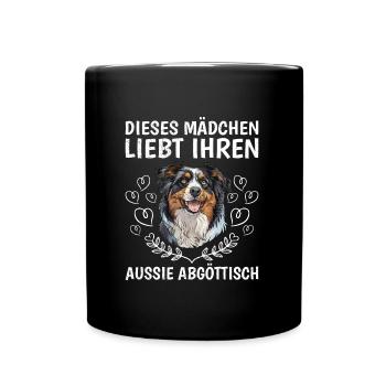 Berger australien CETTE FILLE L’AIME - Mug uni - noir - Devant