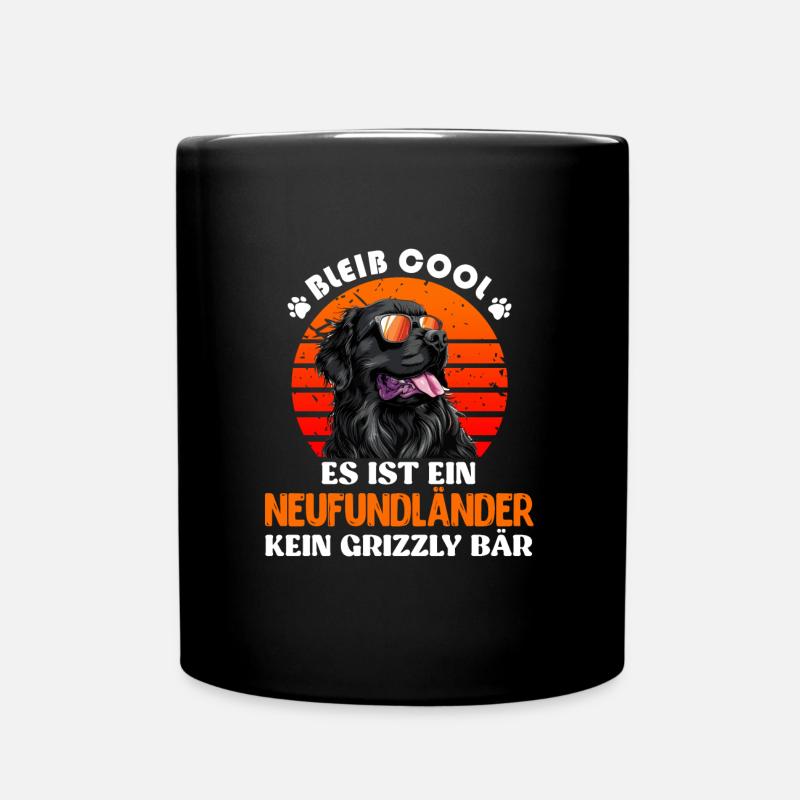 Newfie BLEIB COOL KEIN GRIZZLY BÄR NUR EIN - Tasse einfarbig - Schwarz