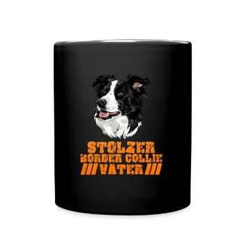 Hundepapa STOLZER BORDER COLLIE VATER Vintage - Tasse einfarbig - Schwarz - Vorne