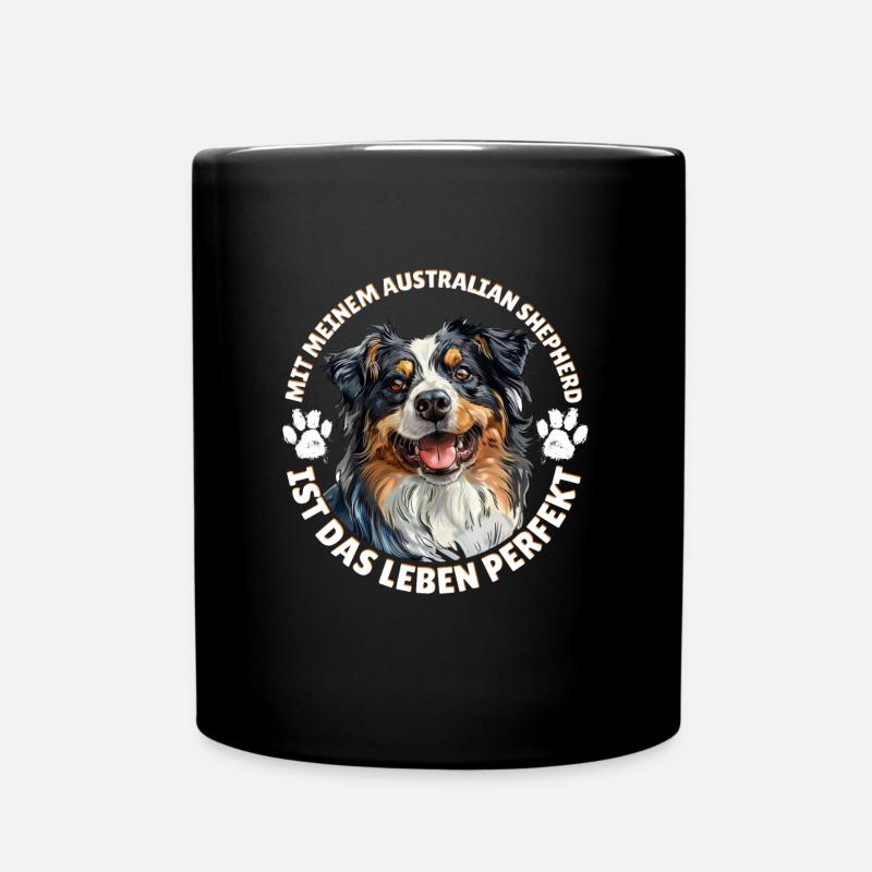 Aussie AVEC UN BERGER AUSTRALIEN, C’EST LA VIE - Mug uni - noir