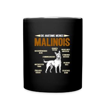 Malinois ANATOMY OF A BELGIAN MALINOIS Funny - Full Colour Mug - black - Front