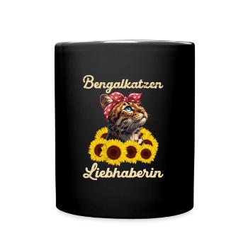 BENGALKATZEN LIEBHABERIN Bengal Katzenbesitzerin - Tasse einfarbig - Schwarz - Vorne