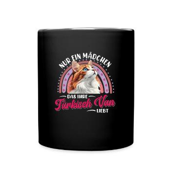 Katzenmama NUR EIN MÄDCHEN DAS IHRE TURKISH VAN - Tasse einfarbig - Schwarz - Vorne