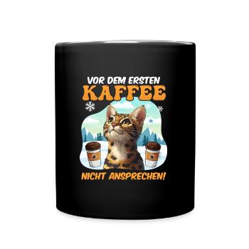 Bengal DO NOT APPROACH BEFORE YOUR FIRST COFFEE! - Full Colour Mug - black - Front