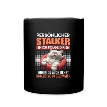Turkish Van PERSÖNLICHER STALKER ICH FOLGE DIR - Tasse einfarbig - Schwarz - Vorne