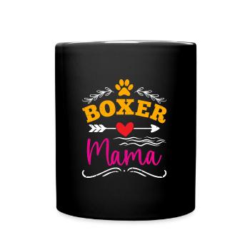 BOXER MOM DOG MOM German Boxer Owner - Full Colour Mug - black - Front