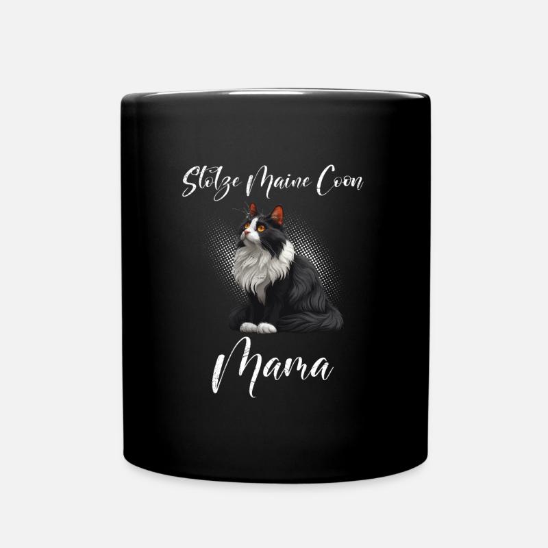 Katzenmama STOLZE MAINE COON MAMA Maine Coon - Tasse einfarbig - Schwarz