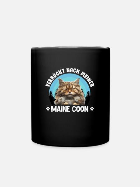 Maine Coon VERRÜCKT NACH MEINER MAINE COON - Tasse einfarbig - Schwarz