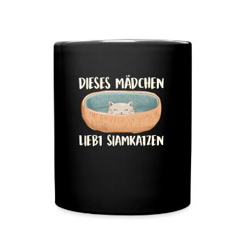 Siamkatzen DIESES MÄDCHEN LIEBT SIAMKATZEN - Tasse einfarbig - Schwarz - Vorne