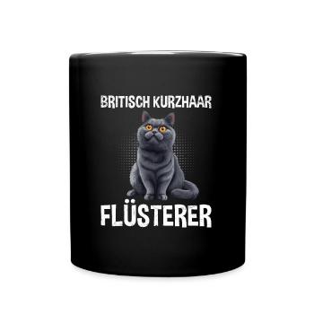 BRITISH SHORTHAIR WHISPERER CAT DAD British - Full Colour Mug - black - Front