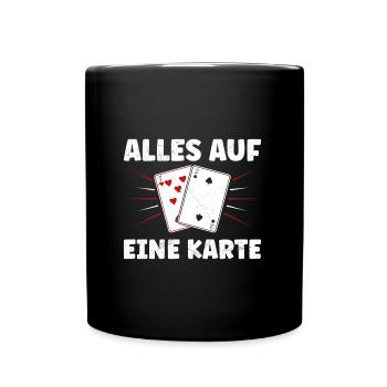 Poker Players ALL IN ONE CARD Fun - Full Colour Mug - black - Front