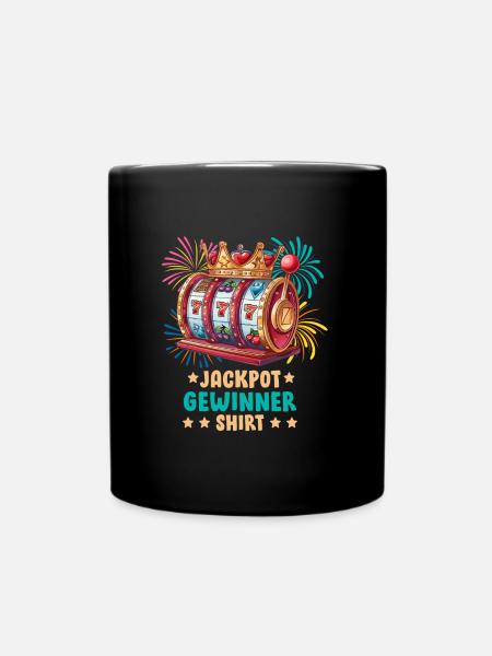 Spielautomat JACKPOT GEWINNER SHIRT 777 Casino - Tasse einfarbig - Schwarz