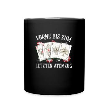 Joueur de poker drôle FRONT TILL LAST BREATH - Mug uni - noir - Devant
