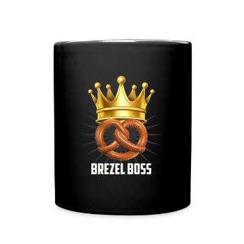 Bretzel König Bretzel Brezn Bayern - Tasse einfarbig - Schwarz - Vorne