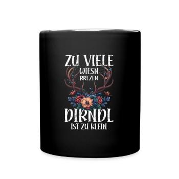 Mon dirndl ne convient plus au dirndl de remplacement - Mug uni - noir - Devant