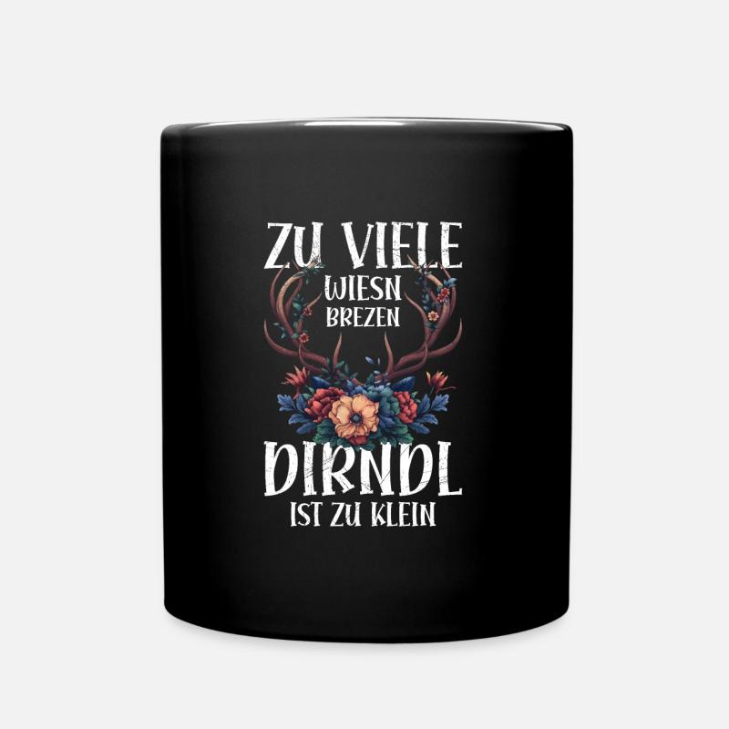 Mein Dirndl passt nicht mehr Ersatzdirndl - Tasse einfarbig - Schwarz